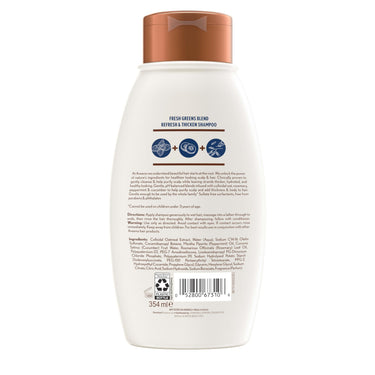 Aveeno Nature's Baby Organics Scalp Soothing Fresh Greens Blend Shampoo For Volume, Thickness And Refresh, Sulfate Free Shampoo, No Dyes Or Parabens, 12 Fl. Oz, 354Ml
